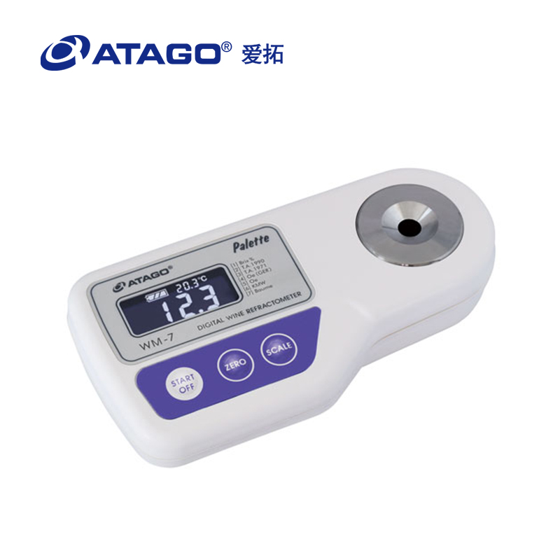 ATAGO愛拓WM-7數字式葡萄酒折射儀折光儀折射儀實驗室手持式便攜式數顯